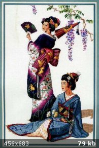 Вышивка японских гейш